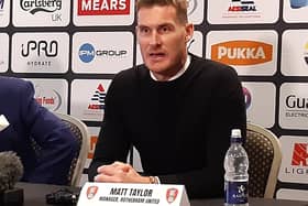 Rotherham United manager Matt Taylor