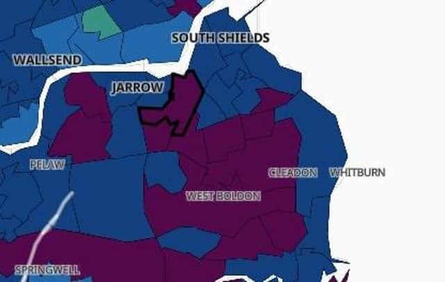 10 areas with the highest covid rates in South Tyneside