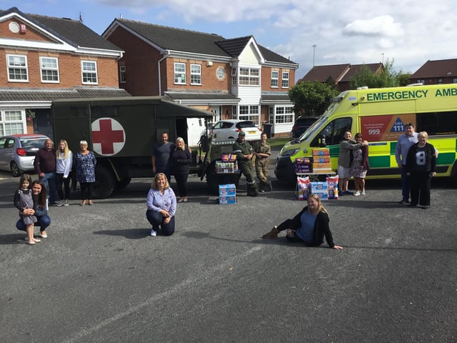 In June, residents at Heathfield Court, Kirkby, donated snacks to ambulance staff at King's Mill Hospital.