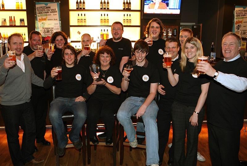 At the University's newest student bar, The Edge in the Endcliffe Village, Sheffield, in November 2007 