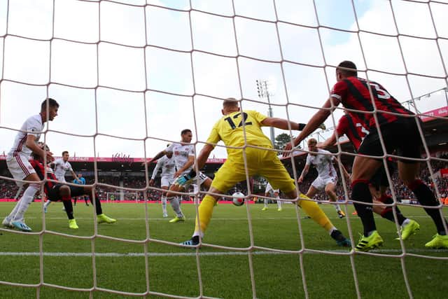 Billy Sharp scores Sheffield United's equaliser at AFC Bournemouth on the opening weekend of the Premier League season: Michael Steele/Getty Images