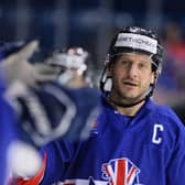 Jonathan Phillips after scoring GB's second goal against Romania, picture: Dean Woolley