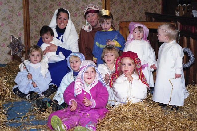 The St Gabriel's Church Nativity in Chester Road in December 1991. Among those in the photo are Amy Stronach, Christy Wharton, Hannah Clark, Rachael Amundsen, Laura Campion, Robert McLean, Abigail Bowman and Lesley Harris as Joseph.