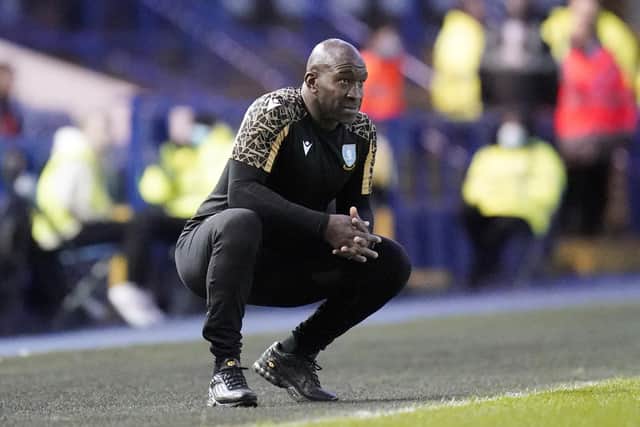 Sheffield Wednesday's Manager Darren Moore during the Sky Bet League One match against Crew at Hillsborough. Danny Lawson/PA Wire.
