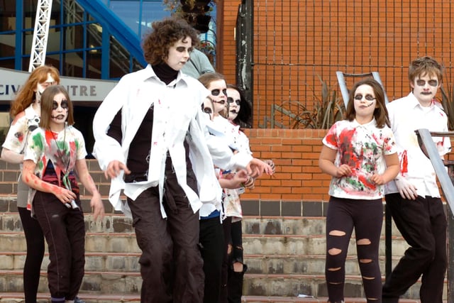 Hartlepool Young Carers hit town in a flash mob and staged the dance from Michael Jackson's Thriller video to raise money for their own Christmas party. Were you a part of this fun event nine years ago?