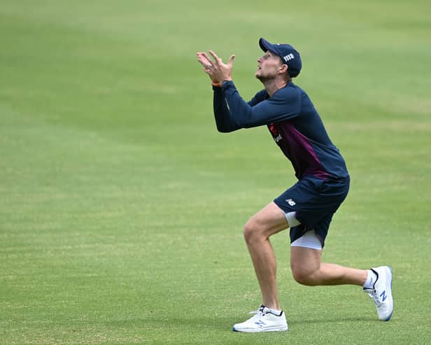 Joe Root of England catches a ball during an England Nets Session at Newlands Stadium on November 26, 2020 in Cape Town, South Africa.