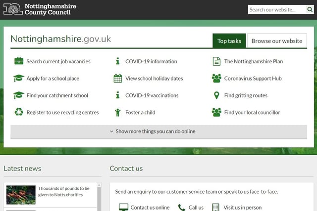 Some 4,274,838 external visits to Nottinghamshire Council's website were made from January 1 to December 9, an increase of 34.76 per cent compared with the same period in 2020, when 3,164,413 visits were made.