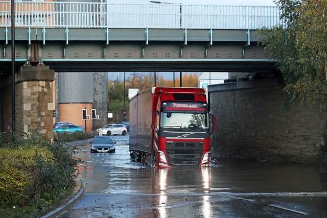 A lorry drives through floodwater near Meadowhall shopping centre in Sheffield where some people were forced to stay overnight after heavy rain and flooding caused local roads to become gridlocked. PA Photo. Picture date: Friday November 8, 2019. See PA story WEATHER Rain. Photo credit should read: Danny Lawson/PA Wire.
SYFR Chief Fire Officer Alex Johnson has told of the changes she has seen for women in the service since she started.