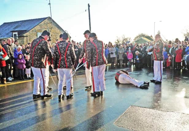 Sword dance performed on Boxing Day in Grenoside, Sheffield.