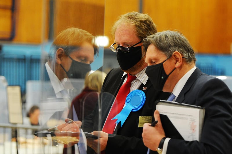 Neil Benny (left), Scottish Conservative candidate for Falkirk East.(Pic: Michael Gillen)