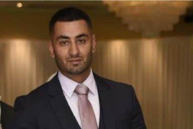 Pictured is deceased Sheffield solicitor Khuram Javed who died aged 31 after he suffered gunshot wounds on a footpath, near Clough Road, in Sheffield.