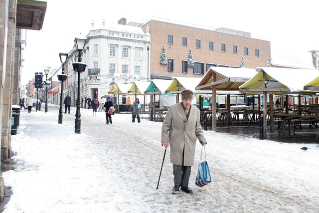 A gentleman walks in the snow - January 2010