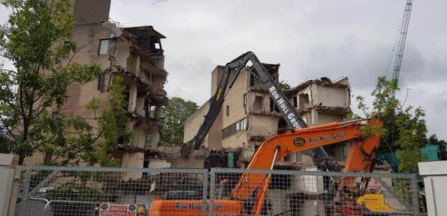 Demolition of the University of Sheffield's old psychology department building gets underway (pic: Department of Psychology, University of Sheffield)