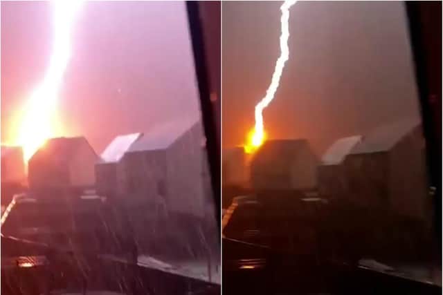 Lightning strike in Sheffield - Credit: Luke Henson