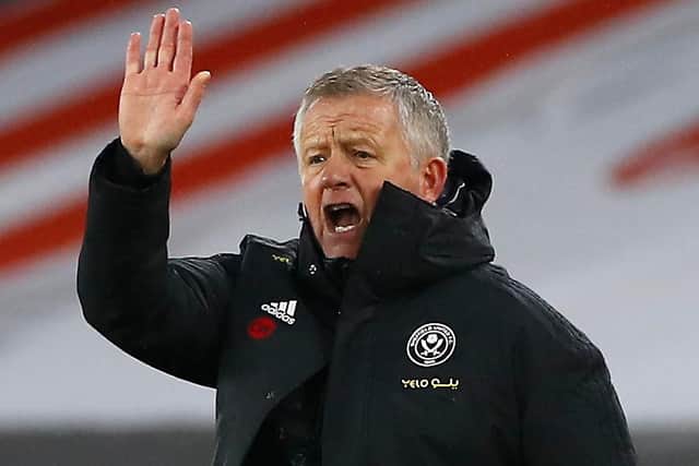 Sheffield United manager Chris Wilder. (Photo by JASON CAIRNDUFF/POOL/AFP via Getty Images)