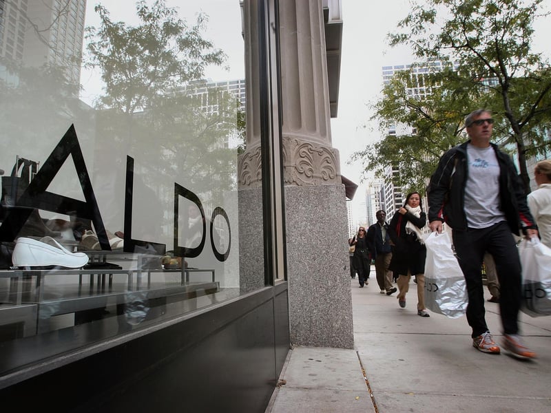 Shoe chain Aldo collapsed into administration in June 2020 with five stores permanently closed (Photo by Scott Olson/Getty Images).