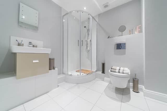 Luxurious bathrooms in the flats at Bamford Point, Sheffield