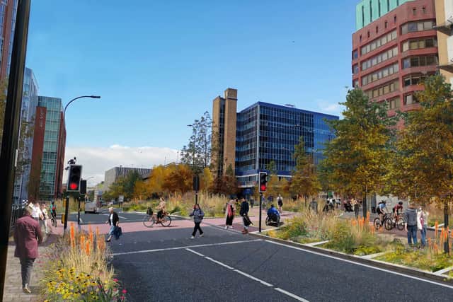 Visualisation of Arundel Gate to Eyre Street. Picture by Sheffield City Council
