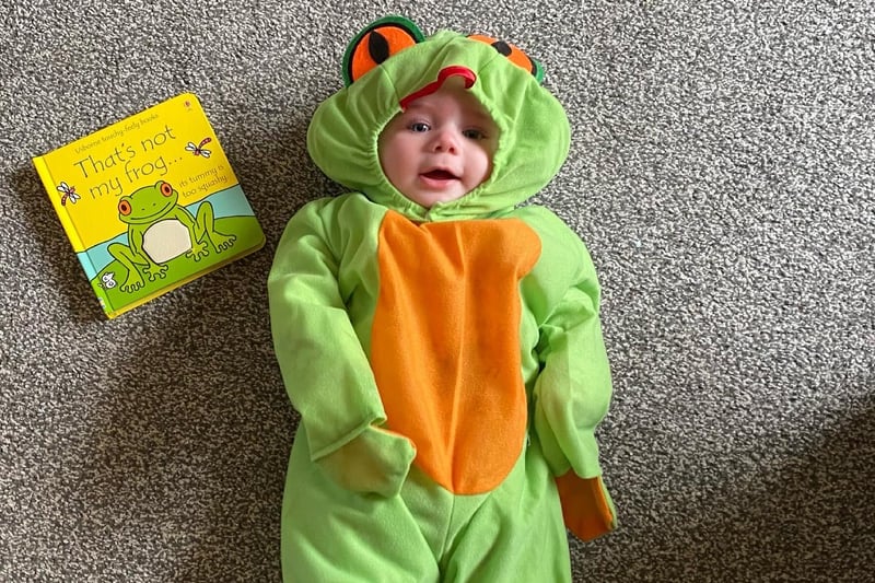Archie’s very first World Book Day! Featuring ‘That’s not my Frog’