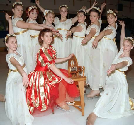 Sleeping Beauty on Ice , lead Clair Wileman with her maids of honour at the Queens Road Ice Rink in 1997.