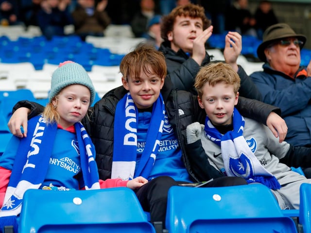 It represents Pompey's last away game this term, following the suspension of all games. 2,197 made the trip to London Road, where 9,414 fans were packed in.