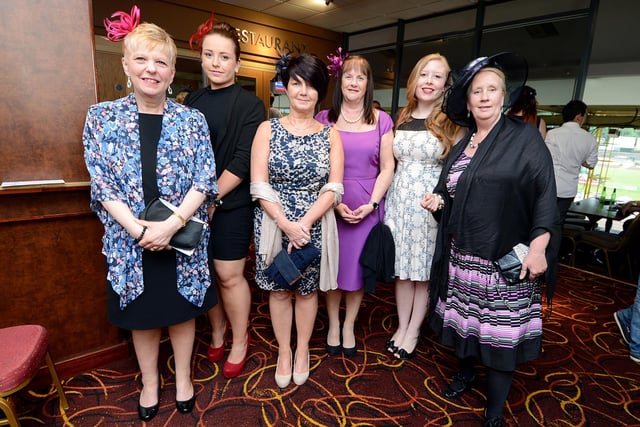 A fundraising event for Weston Park Hospital was held at Owlerton Stadium. It was a ladies day event with everyone turning up in their best outfits to enjoy at night at the greyhounds. Our picture shows, from left, Sue Evans, Kim Guy, Susan Hill, Kathryn Goodfellow, Katie Deaton and Pam Mackenzie, who work in the Sheffield Wednesday club store, 2013