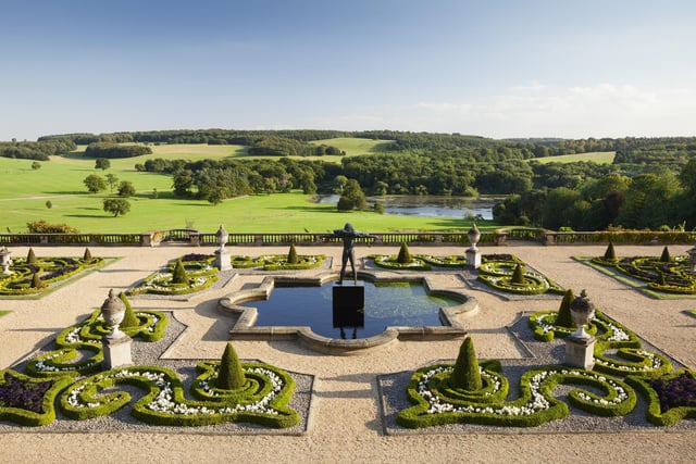 There are more than 100 acres of gardens to explore in the grounds of this attractive stately home, including the Bird Gardens, where you can see exotic species including penguins, owls, flamingos and parrots.