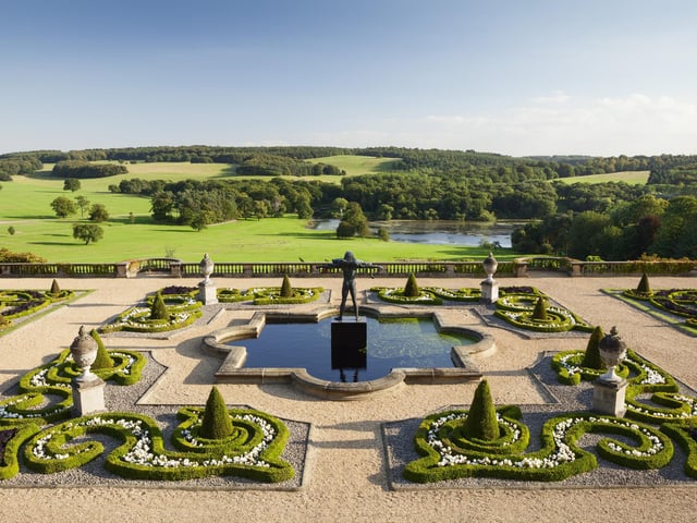 There are more than 100 acres of gardens to explore in the grounds of this attractive stately home, including the Bird Gardens, where you can see exotic species including penguins, owls, flamingos and parrots.