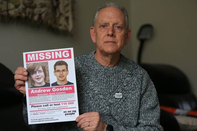 Andrew Gosden from Doncaster went missing 12 years ago. Andrew's dad Kevin is pictured Picture: Chris Etchells