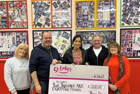 Picture shows (left to right) panto director/choreographer Linda Kelly, producer/director Richard Bradford, Ellie Matthews and Treasurer and Assistant Howard & Liz Mee
