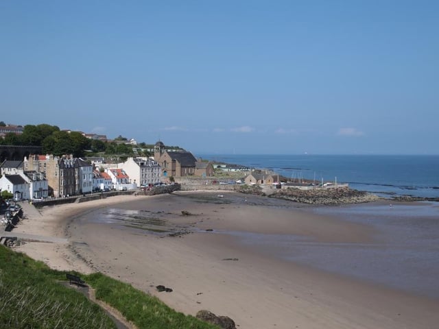 This quiet town has two beaches for visitors to enjoy and is on the Fife Coastal route.