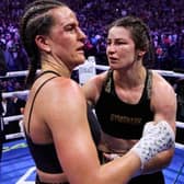 Chantelle Cameron and Katie Taylor pic Mark Robinson Matchroom
