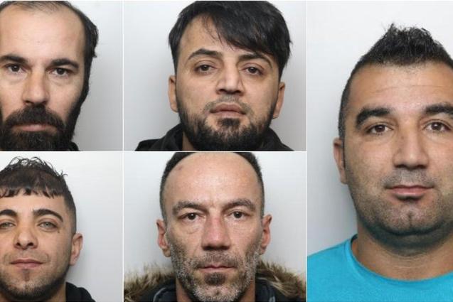 Pictured, top left to right, are Kawan Omar Ahmed, Nzar Anwar, Jasim Mohammed;  and bottom left to right are Saba Mohammed and Shangar Ibrahimi. A Sheffield Crown Court jury found Ibrahimi, Ahmed, Jasim Mohammed and Anwar guilty of rape. The court heard the victim was sexually exploited between 2010 and 2012 when she was aged 15-16. Jasim Mohammed, 38, of Maxwell Way, Sheffield, was jailed for 25 years for three rapes. Ahmed, 32, of Margate Drive, Sheffield was jailed for 18 years for two rapes. Anwar, 41, of Exeter Drive, Sheffield was jailed for 15 years for a rape and for conspiring to pervert the course of justice. Ibrahimi, 30, of HMP Hull was jailed for 12 years for a rape. Saba Mohammed, 41, of Faranden Road, Sheffield, was jailed for four years for conspiring to pervert the course of justice.