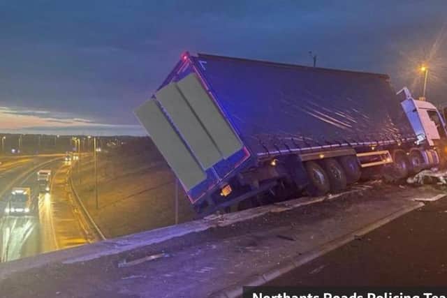 Sheffield's road link to London is closed today – after a serious crash in the Midlands. PIcture shows the incidident this morning