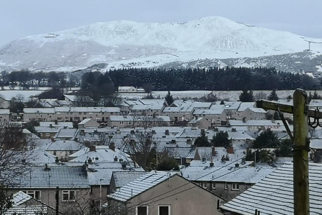 The Pentland Hills outside Edinburgh looked particularly well-covered with snow.