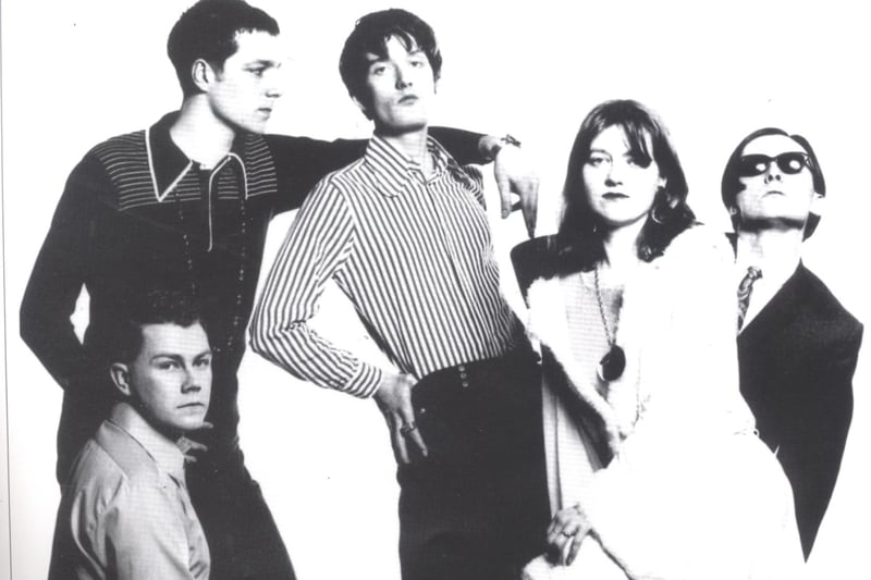 A publicity shot of Pulp from Warp Records