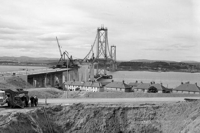The bridge taking shape in July 1963.