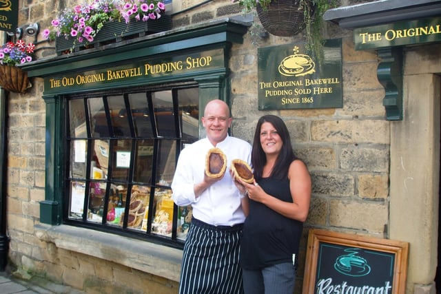 Rutland Hotel Head Chef Jason Horton and Jemma Pheasey, Business Manager from The Old Original Bakewell Pudding Shop in 2009
