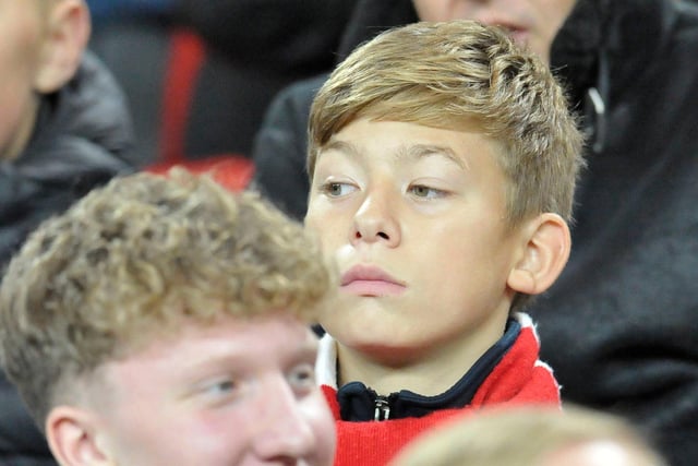 Young Black Cats fan takes in the atmosphere at the Stadium of Light. Picture by FRANK REID