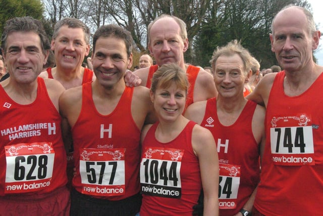 Runners from the Hallamshire Harriers having completed the Percy Pud 10K race