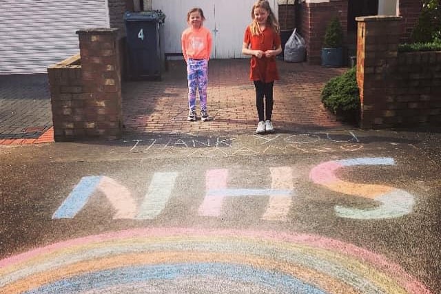 Nurse Rebecca Anderson received this surprise from her daughters when she came home from work.