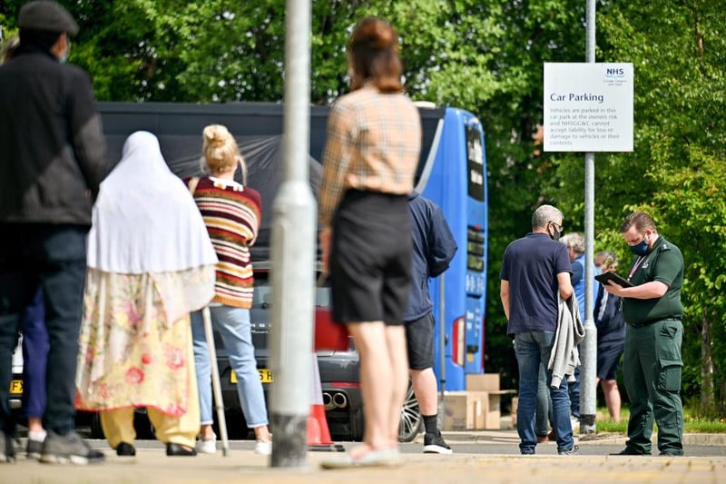 Covid-19 cases in Falkirk increased from 31.7 per 100,000 in the week 25 May to 47.2 cases per 100,000 people in the week to 1 June. This is a 59 percentage change (Photo by Jeff J Mitchell/Getty Images)
