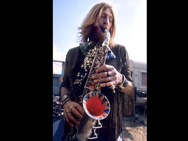 50th Anniversary of the Isle of Wight Festival Celebrated in Landmark Exhibition
Hawkwind - Nik Turner on sax - Isle of Wight 1970 by Charles Everest - Charles Everest © CameronLife Photo Library.