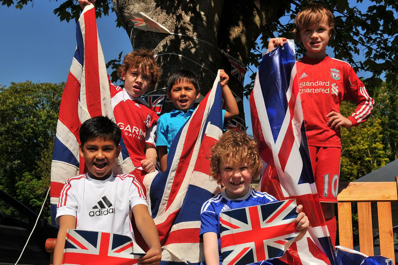 Youngsters (rear left to right) Iwan Rhodes, Rohan Vagadia, Ben Clarke, (front left to right) Yash Vagadia and Joe Stanworth were all set for a weekend of jubilee celebration in and around Hart Village in 2012. Does this bring back great memories?
