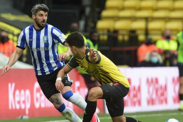 Sheffield Wednesday's Callum Paterson played at right wing-back in their defeat at Watford.
