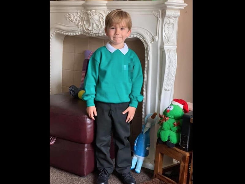 Parents from across the Portsmouth area shared photos as their children returned to school after the summer holiday on Thursday, September 2, 2021. Pictured is Logan, aged five.