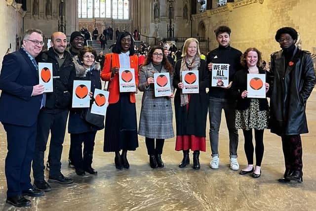 Sheffield Hallam MP Olivia Blake, second right, in Westminster with members of Together with Refugees, a coalition of refugee and asylum seeker organisations calling for the Rwanda Plan to deport asylum seekers to be scrapped