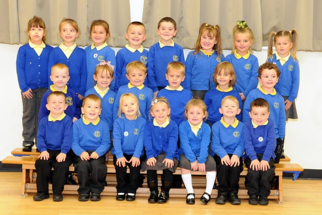 Mrs Campbell's reception class is pictured at Lord Blyton Primary School.