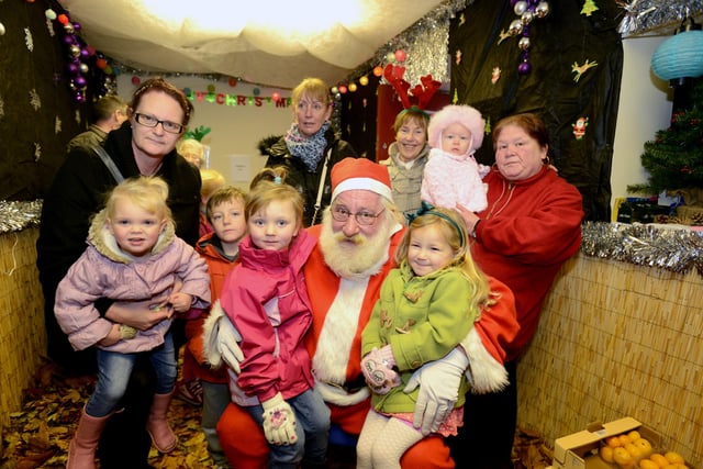 Santa Claus met families in his grotto in the Tithe Barn, Rectory Park, Houghton 8 years ago. Remember this?