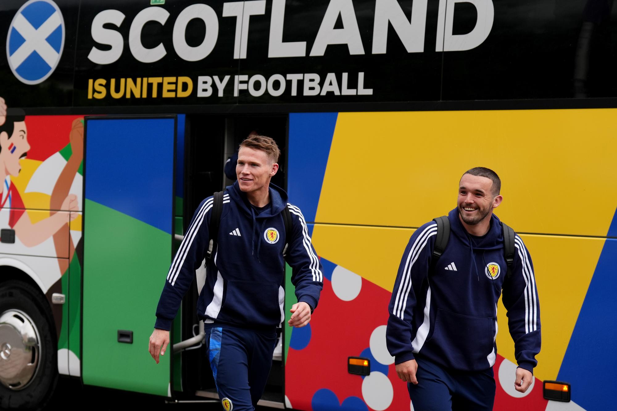 Where do Scotland pair Scott McTominay (left) and John McGinn sit in the nation's all-time record goalscorers list? Cr: Andrew Milligan.